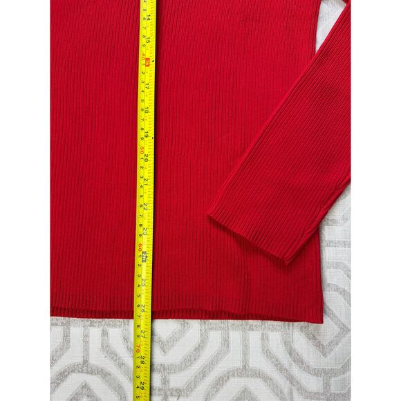 Pendleton Red Turtleneck Stretch Knit Sweater Top 100% Cotton NWT Women’s M - Picture 4 of 6